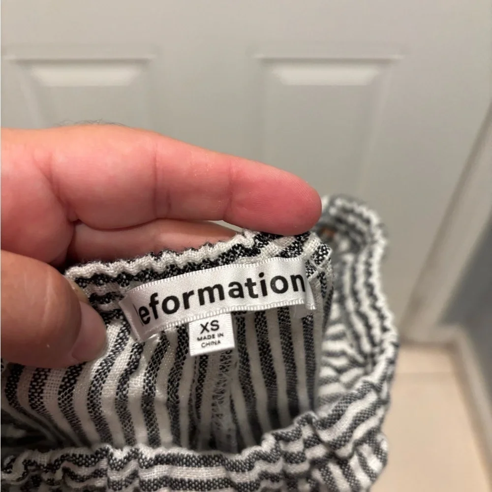 Reformation  Linen Mid Rise  Pants XS
